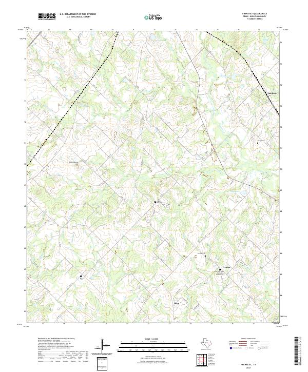 Frenstat, TX — USGS 7.5-minute topo (2022)