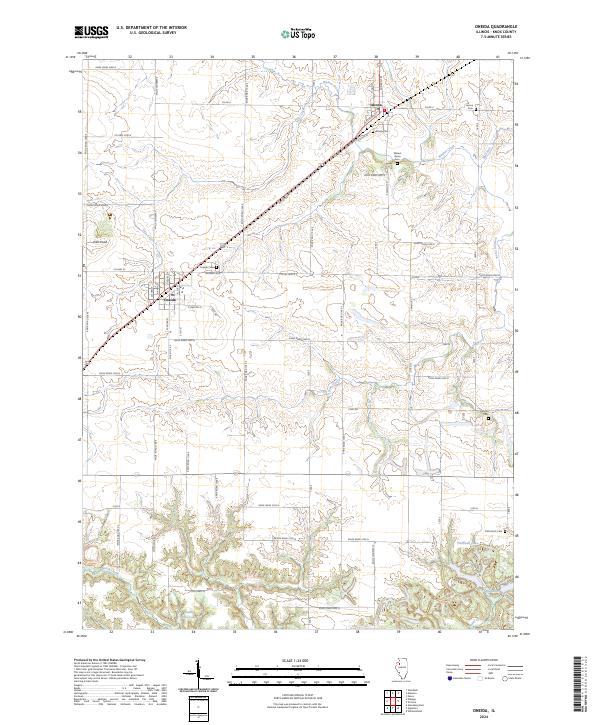 Oneida, IL — USGS 7.5-minute topo (2024)