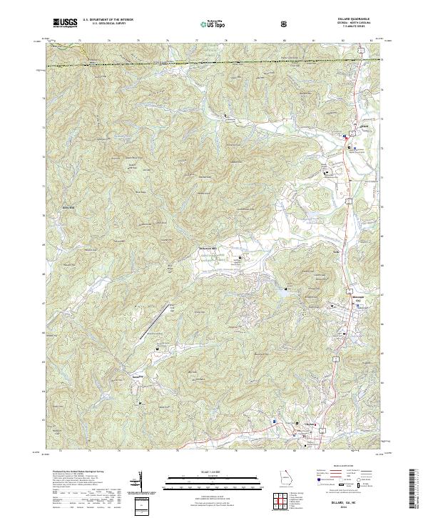 Dillard, GA-NC — USGS 7.5-minute topo (2024)