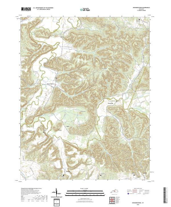 Howardstown, KY — USGS 7.5-minute topo (2022)