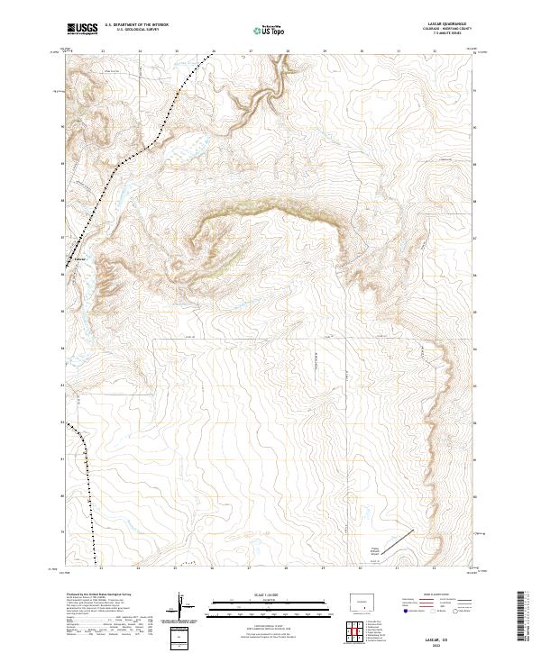 Lascar, CO — USGS 7.5-minute topo (2022)