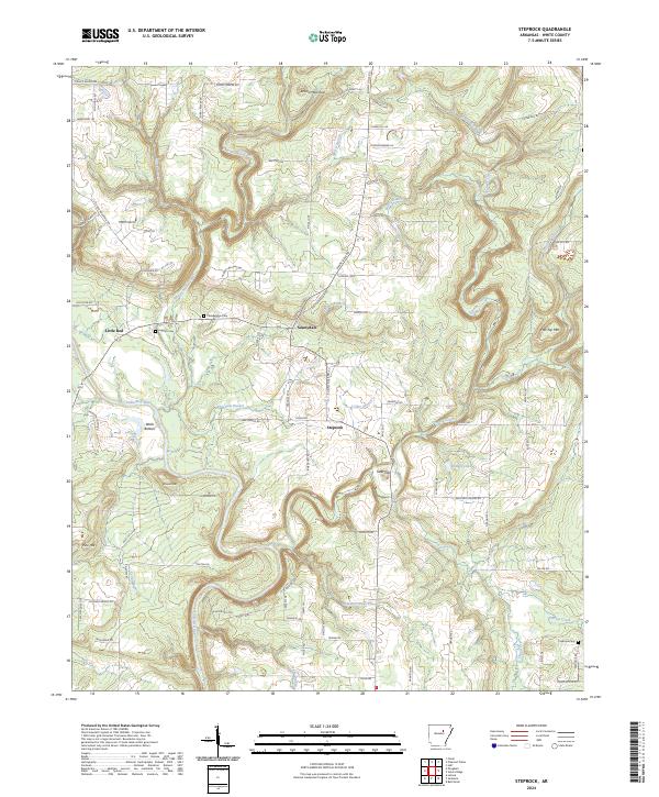 Steprock, AR — USGS 7.5-minute topo (2024)
