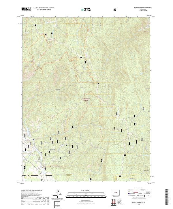 Dakan Mountain, CO — USGS 7.5-minute topo (2022)