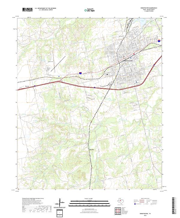 Sweetwater, TX — USGS 7.5-minute topo (2022)