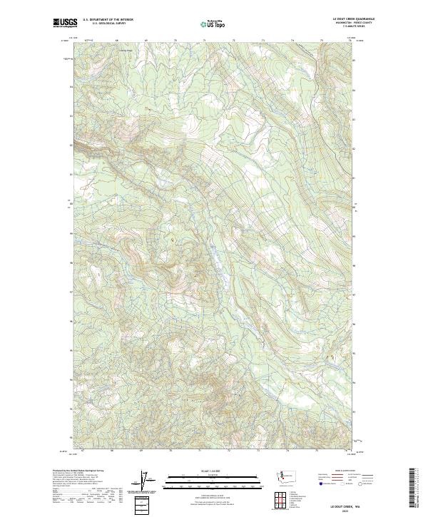 Le Dout Creek, WA — USGS 7.5-minute topo (2023)