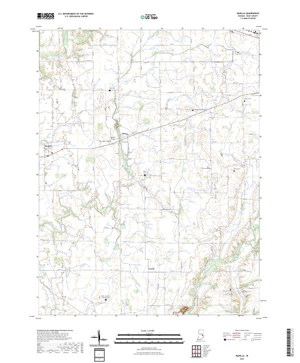 Manilla, IN — USGS 7.5-minute topo (2022)