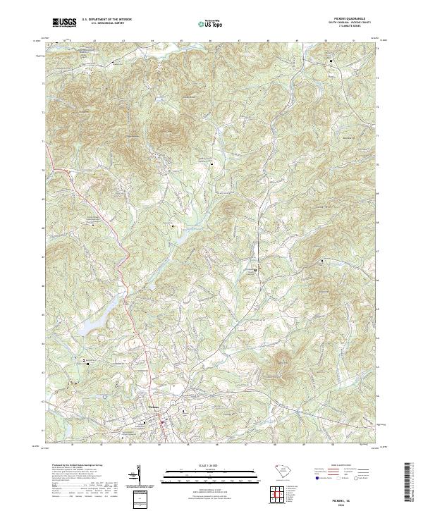 Pickens, SC — USGS 7.5-minute topo (2024)