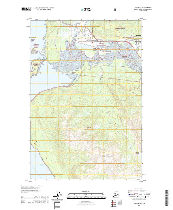 Juneau B-2 SW, AK — USGS 7.5-minute topo (2021)