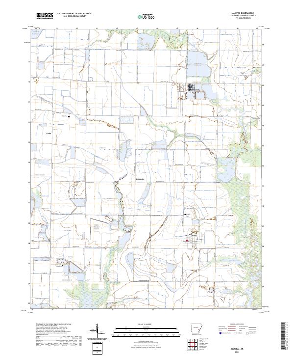 Almyra, AR — USGS 7.5-minute topo (2024)