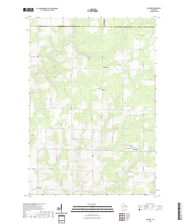 Kalinke, WI — USGS 7.5-minute topo (2022)