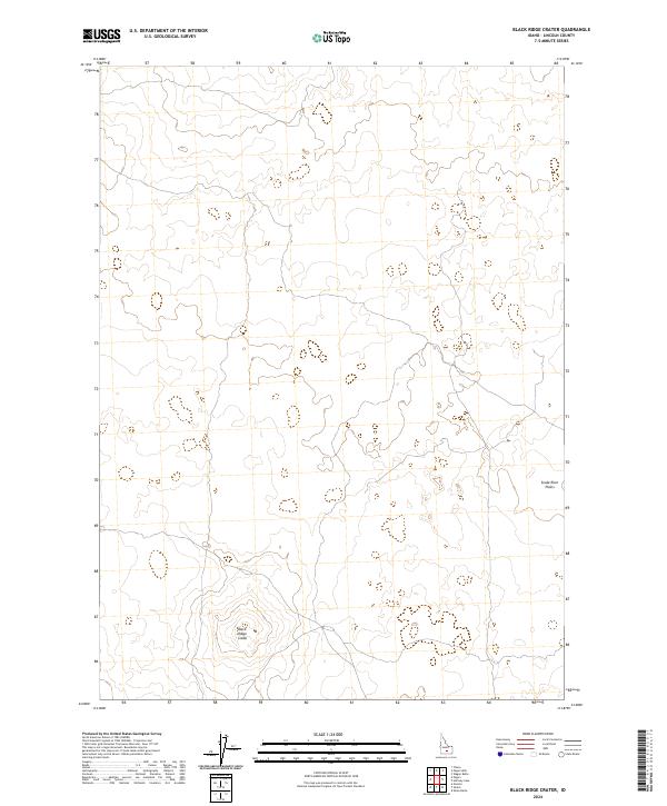 Black Ridge Crater, ID — USGS 7.5-minute topo (2024)