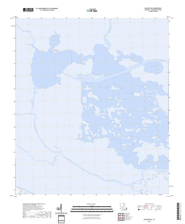 Lake Batola, LA — USGS 7.5-minute topo (2024)