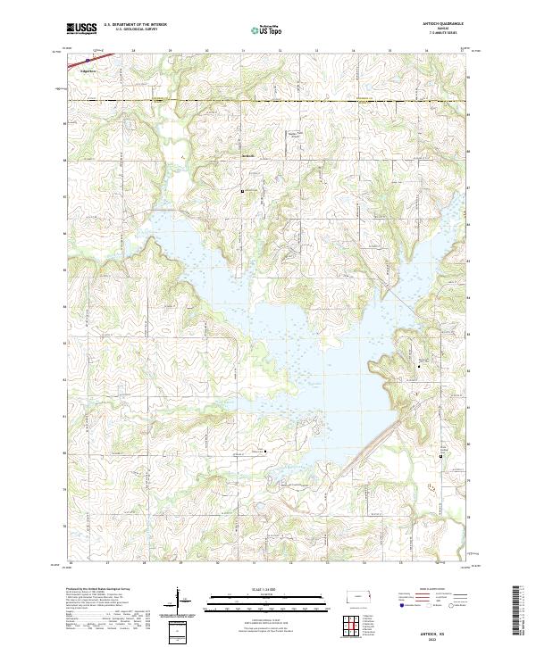 Antioch, KS — USGS 7.5-minute topo (2022)