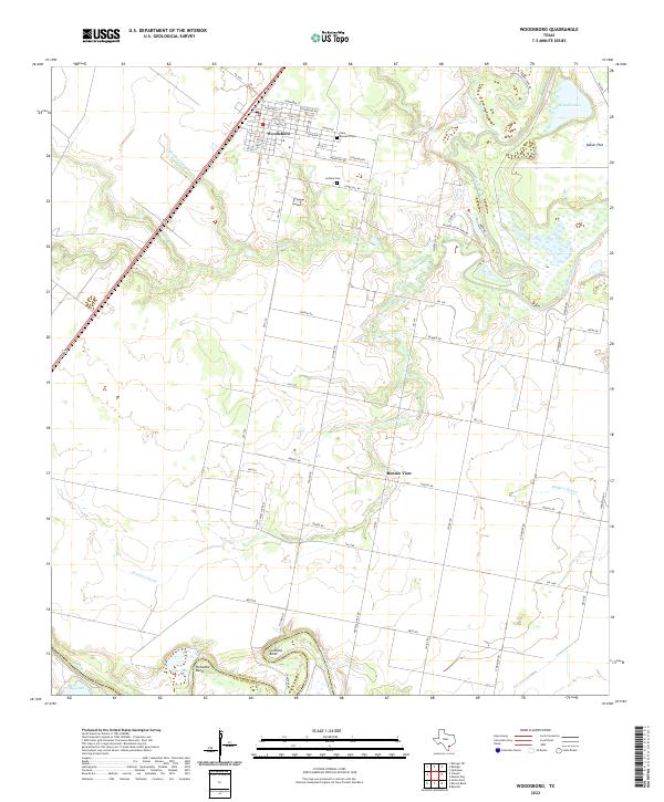 Woodsboro, TX — USGS 7.5-minute topo (2022)
