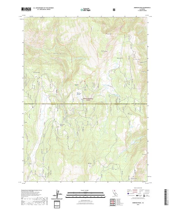 Emerson Peak, CA — USGS 7.5-minute topo (2021)