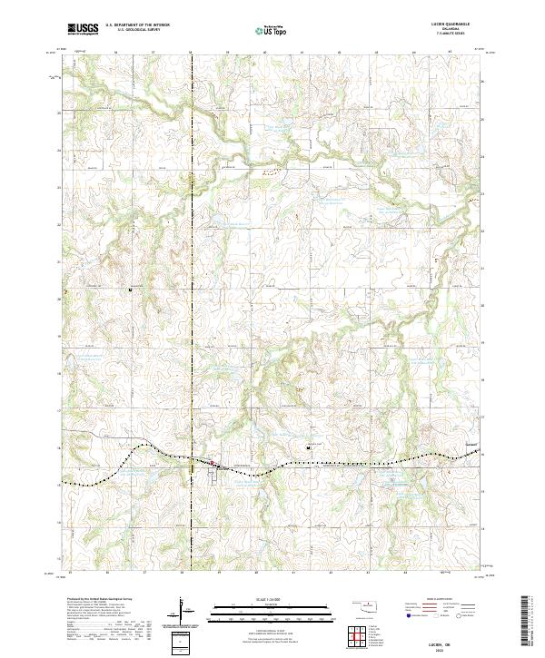 Lucien, OK — USGS 7.5-minute topo (2022)