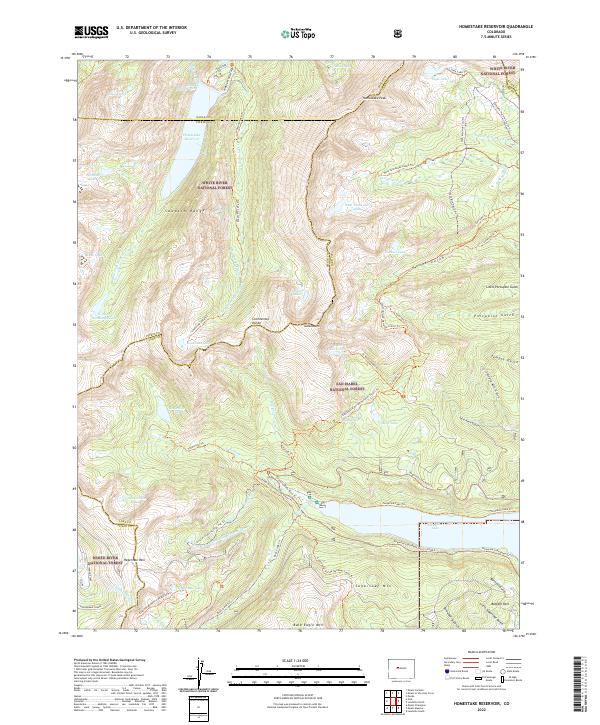 Homestake Reservoir, CO — USGS 7.5-minute topo (2022)