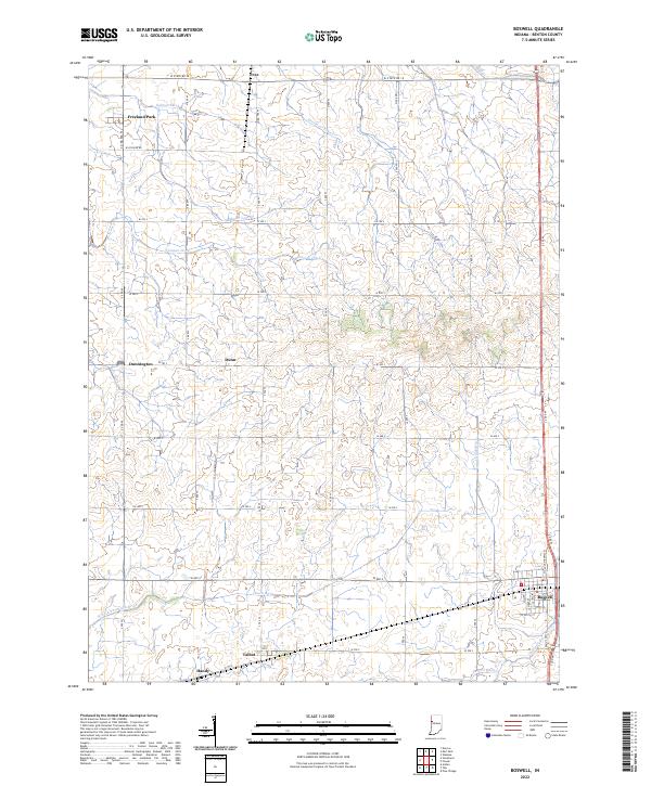 Boswell, IN — USGS 7.5-minute topo (2022)