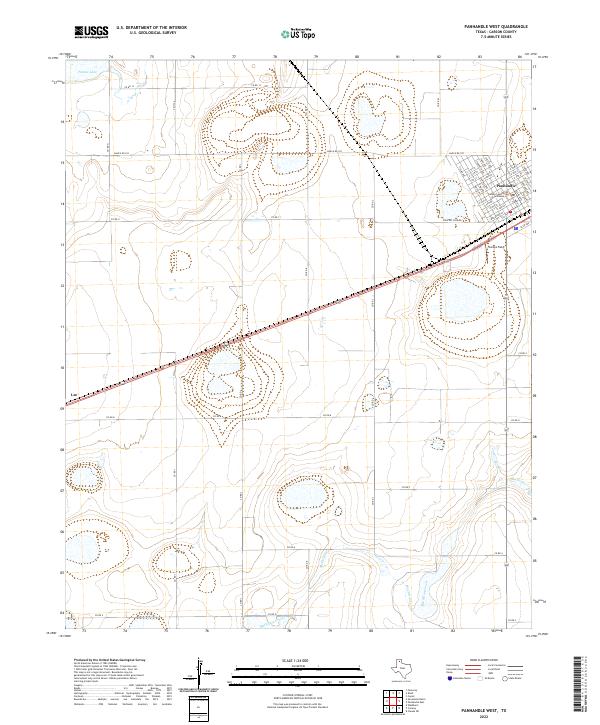 Panhandle West, TX — USGS 7.5-minute topo (2022)