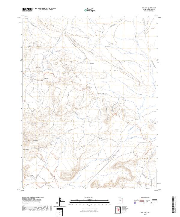 Dee Pass, UT — USGS 7.5-minute topo (2023)