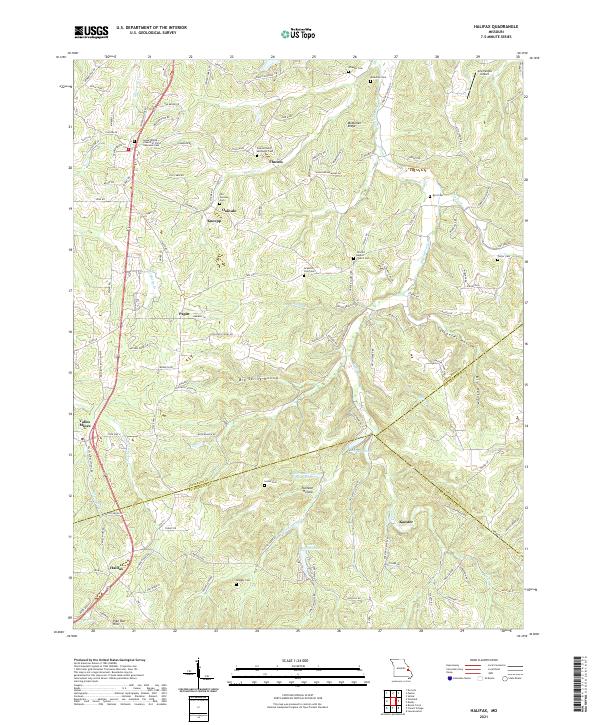 Halifax, MO — USGS 7.5-minute topo (2021)