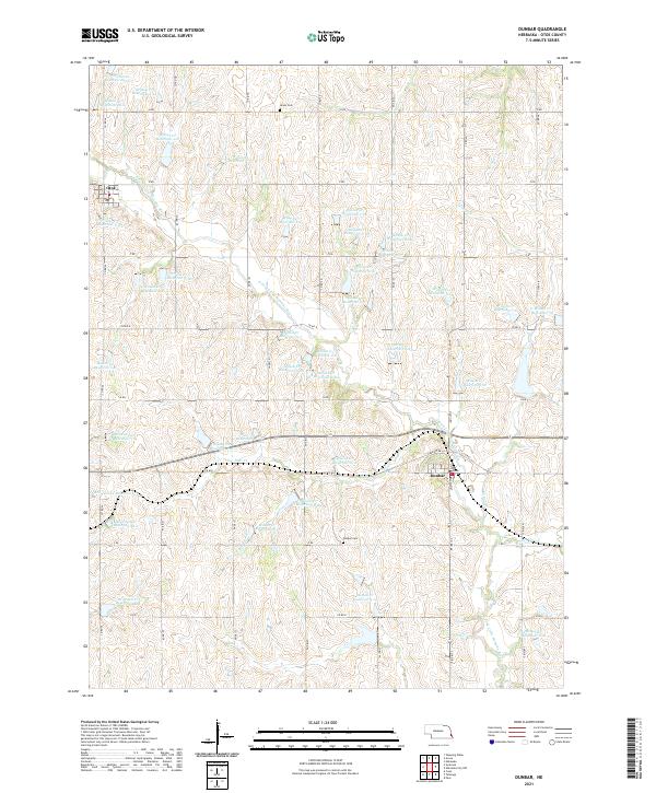 Dunbar, NE — USGS 7.5-minute topo (2021)