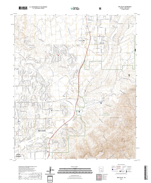 Oro Valley, AZ — USGS 7.5-minute topo (2023)