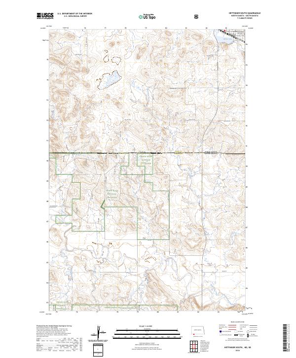Hettinger South, ND-SD — USGS 7.5-minute topo (2024)