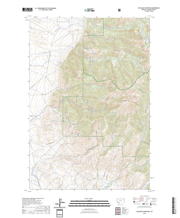 Old Baldy Mountain, MT — USGS 7.5-minute topo (2024)