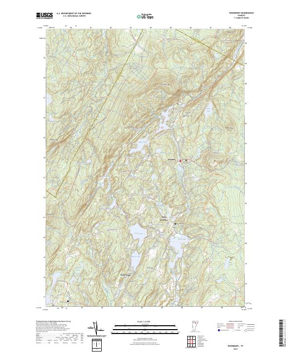 Woodbury, VT — USGS 7.5-minute topo (2024)