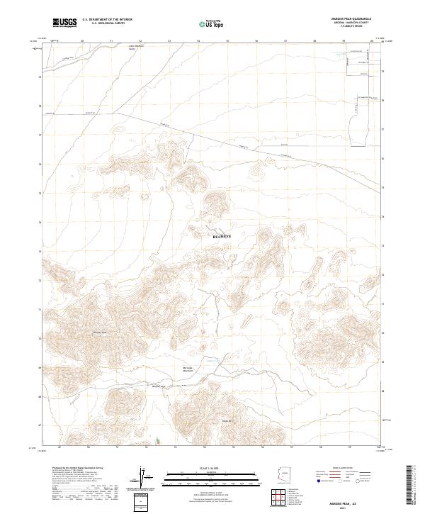 Margies Peak, AZ — USGS 7.5-minute topo (2021)