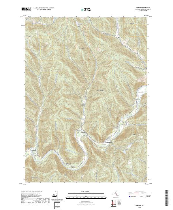 Corbett, NY — USGS 7.5-minute topo (2023)