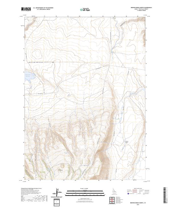 Browns Bench North, ID — USGS 7.5-minute topo (2023)