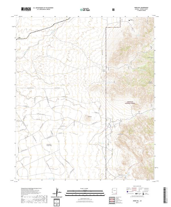 Knob Hill, AZ — USGS 7.5-minute topo (2021)