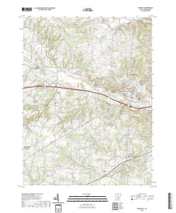 Granville, OH — USGS 7.5-minute topo (2023)