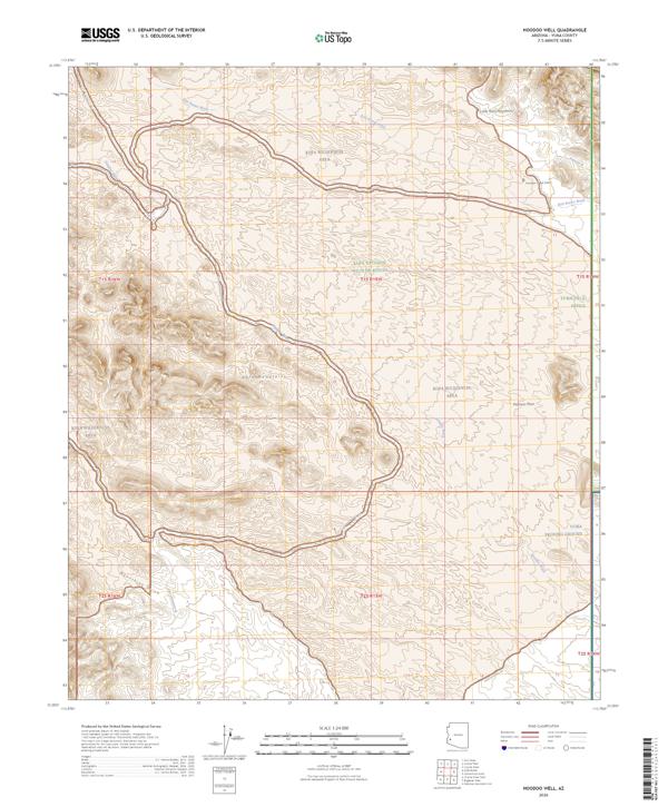 Hoodoo Well, AZ — USGS 7.5-minute topo (2026)