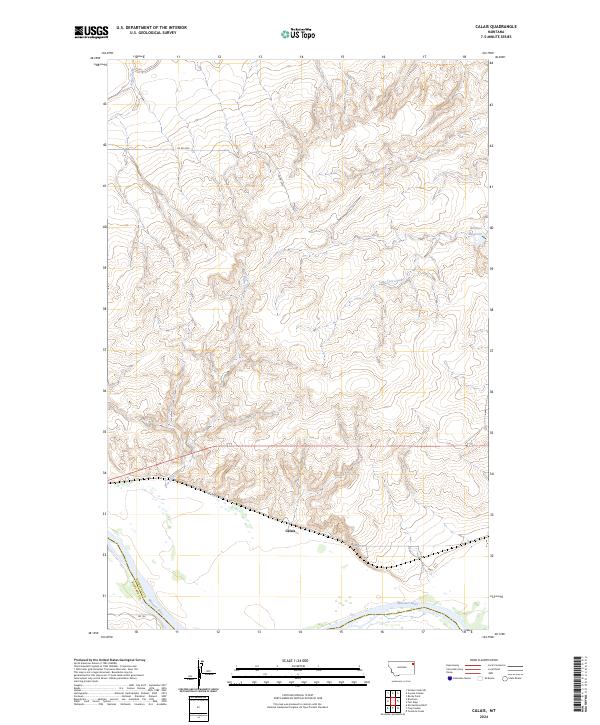Calais, MT — USGS 7.5-minute topo (2024)