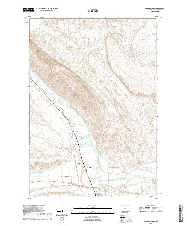 Greybull North, WY — USGS 7.5-minute topo (2021)