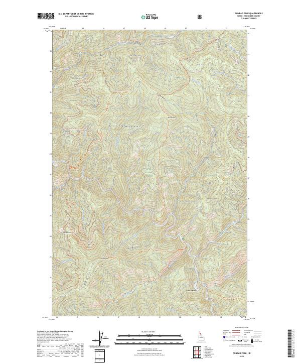 Conrad Peak, ID — USGS 7.5-minute topo (2024)