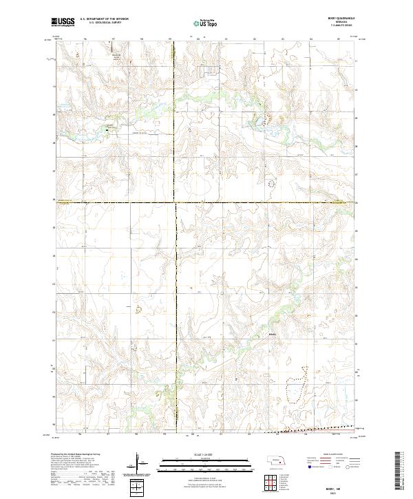 Bixby, NE — USGS 7.5-minute topo (2021)