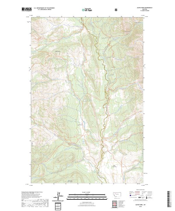 Gates Park, MT — USGS 7.5-minute topo (2024)
