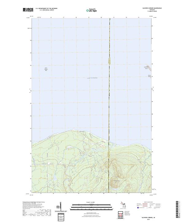 Glovers Corner, MI — USGS 7.5-minute topo (2023)
