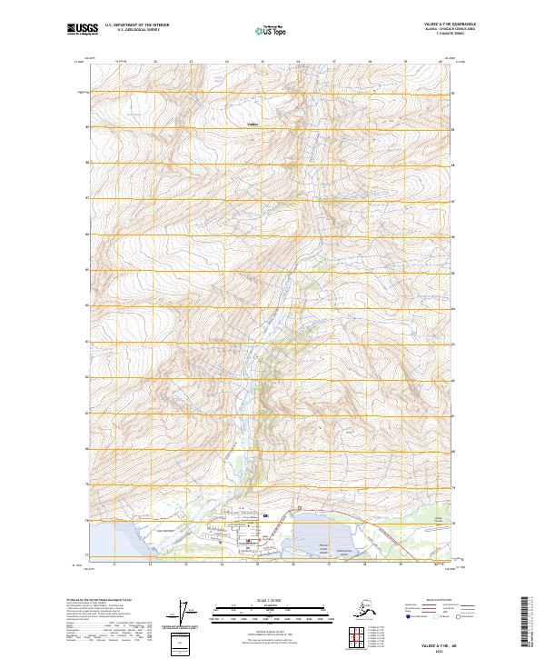 Valdez A-7 NE, AK — USGS 7.5-minute topo (2023)