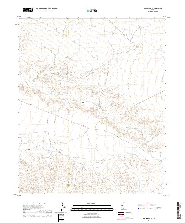 Smith Peak NE, AZ — USGS 7.5-minute topo (2021)