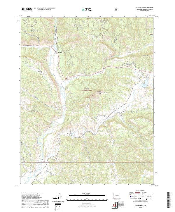 Chimney Rock, CO — USGS 7.5-minute topo (2022)
