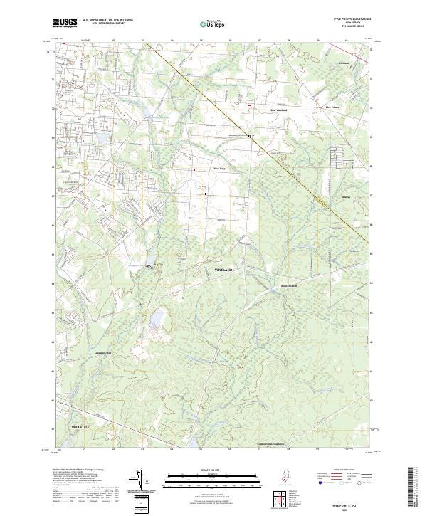 Five Points, NJ — USGS 7.5-minute topo (2023)