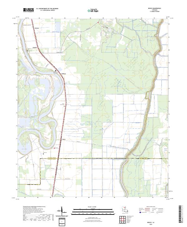 Bosco, LA — USGS 7.5-minute topo (2024)