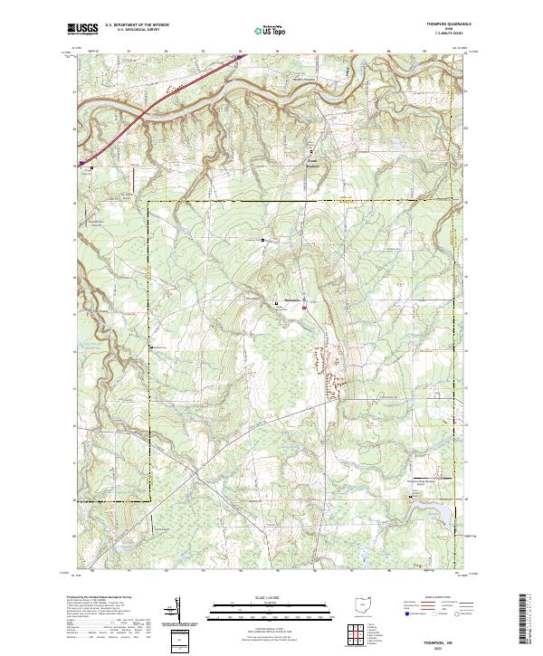 Thompson, OH — USGS 7.5-minute topo (2023)