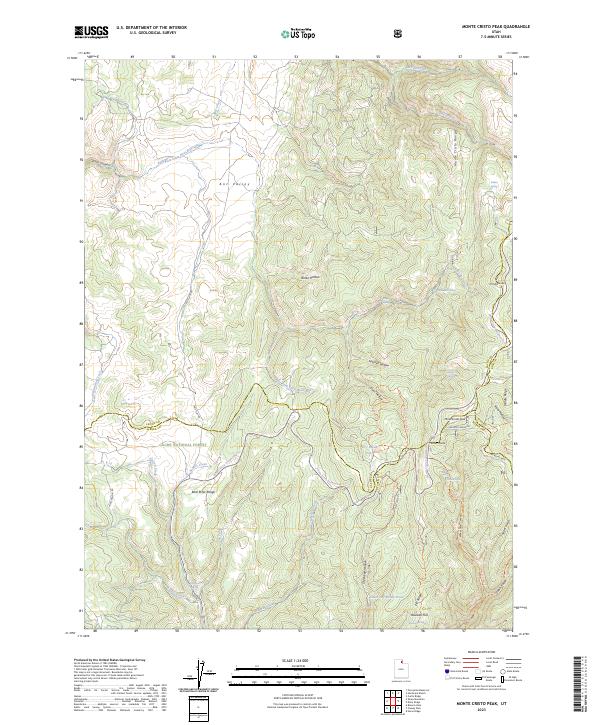 Monte Cristo Peak, UT — USGS 7.5-minute topo (2023)