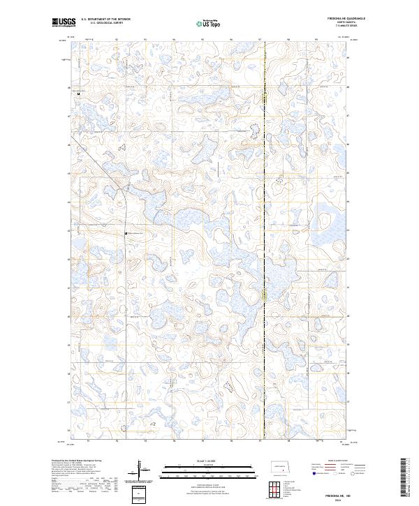 Fredonia NE, ND — USGS 7.5-minute topo (2024)